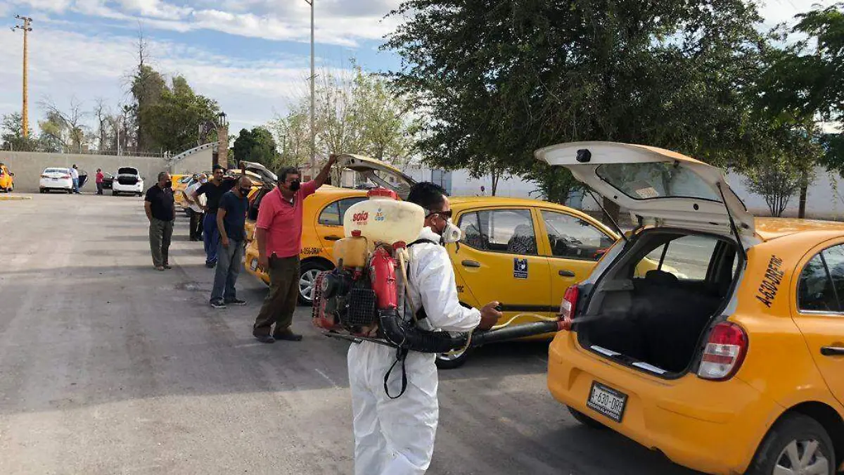 sanitización de transporte público Torreón